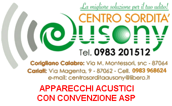 Centro Sordit Ausony - Corigliano Calabro (CS) - protesi acustiche cosenza - apparecchi acustici con convenzione ASP - assistenza tecnica - orecchio e disturbi uditivi